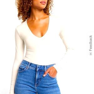 NWT Express Deep V Bodysuit XL